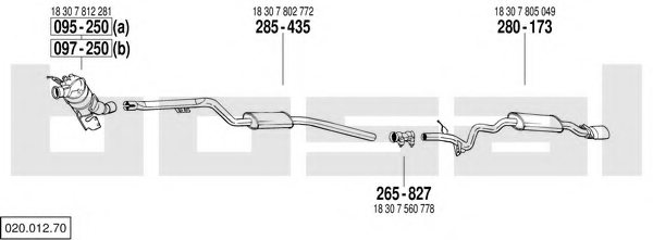 BOSAL 020.012.70 Exhaust System
